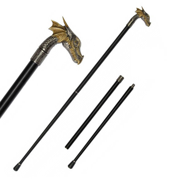 Dragon Head Sword Cane With Hidden Blade - Tophatter's Army Products & Self Defense Collectible Weapons - Tophatter Daily Deals